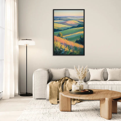 Rolling Hills of PEI - Living Room Black Frame Canvas