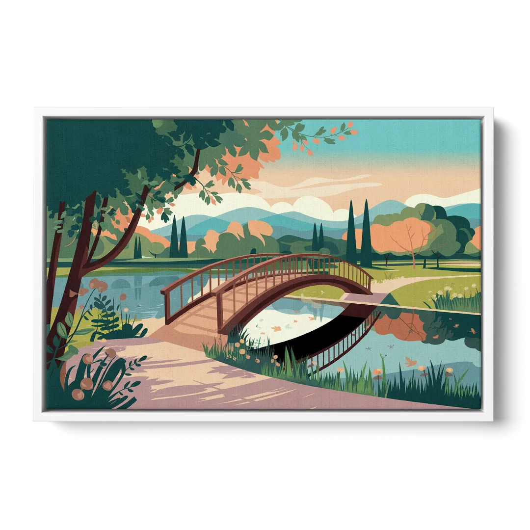 Springfield Parks And Trails - White Frame Canvas