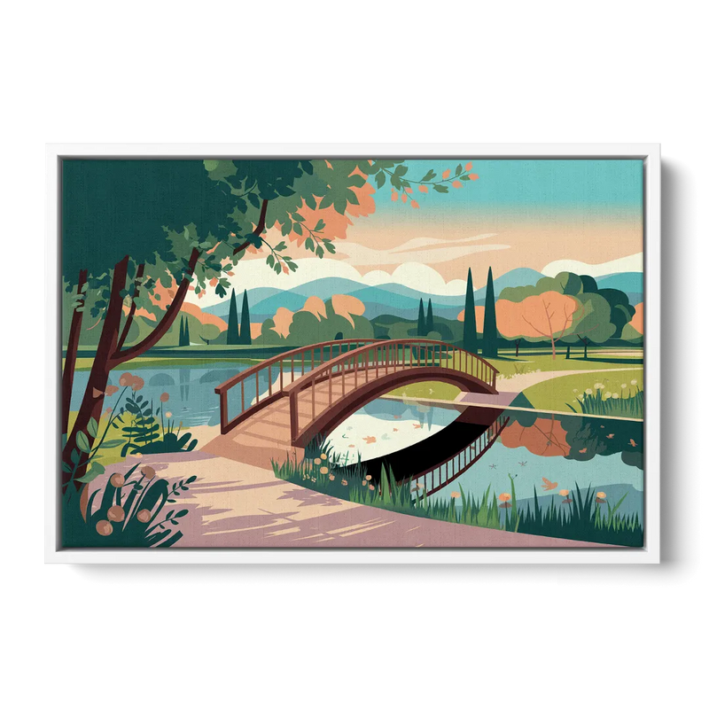 Springfield Parks And Trails - White Frame Canvas