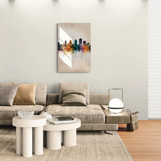 Tulsa Historic Landmarks - Canvas Wall Art Living Room