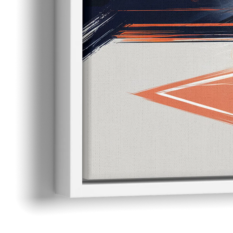 Detroit Tigers Baseball - Close-Up White Frame Canvas