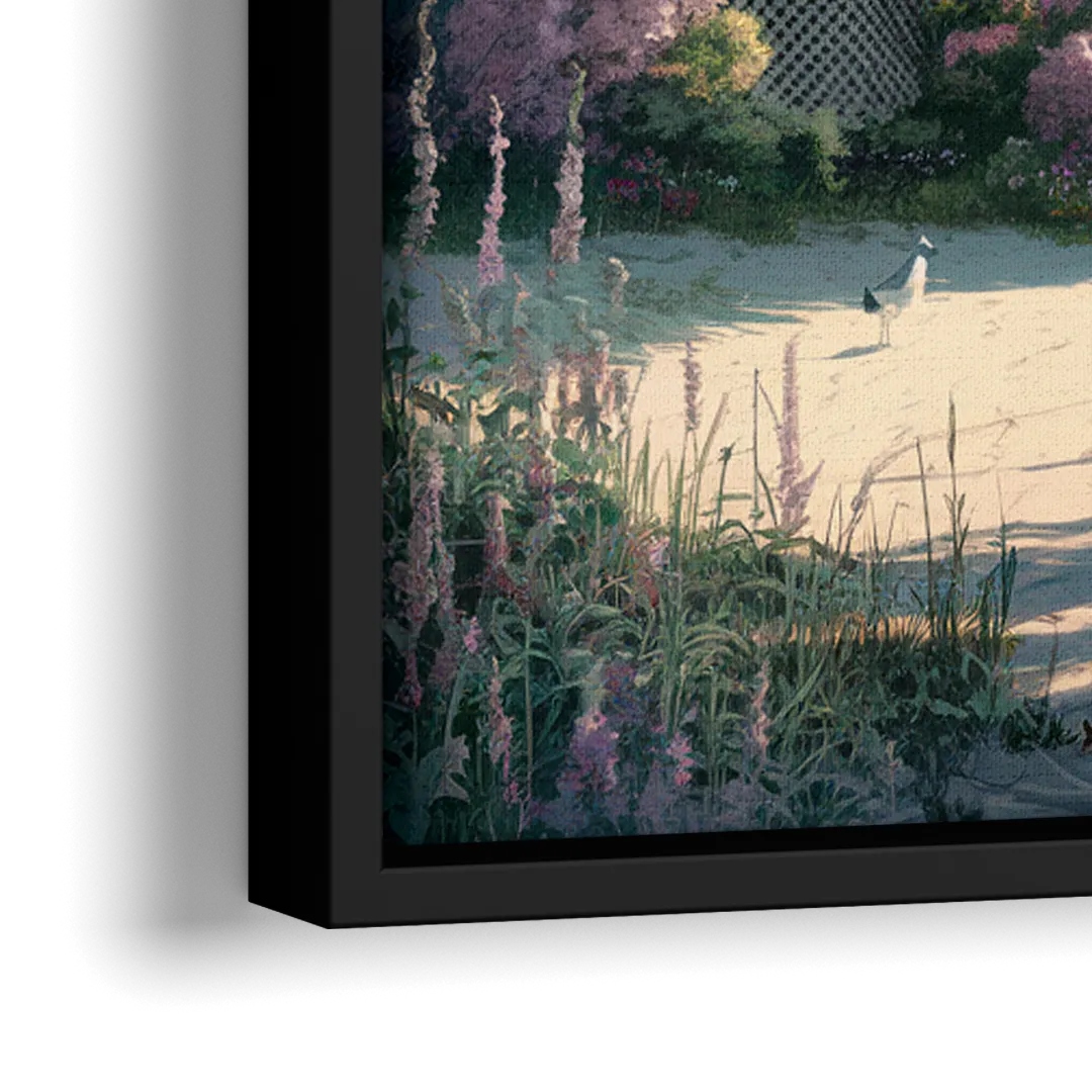 Cape May Victorian Charm - Close-Up Black Frame Canvas