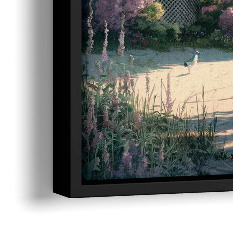 Cape May Victorian Charm - Close-Up Black Frame Canvas