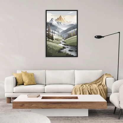 Vail Scenic Landscape - Living Room Black Frame Canvas