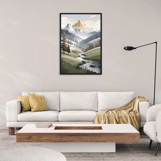 Vail Scenic Landscape - Living Room Black Frame Canvas