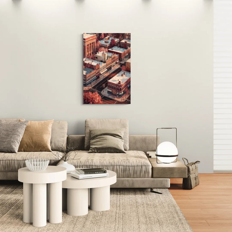 Springfield Historic Downtown - Canvas Wall Art Living Room