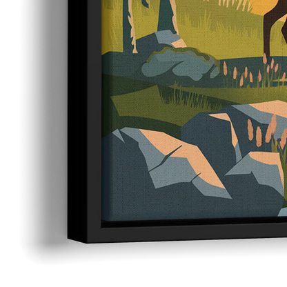 Anchorage Alaskan Wilderness - Close-Up Black Frame Canvas