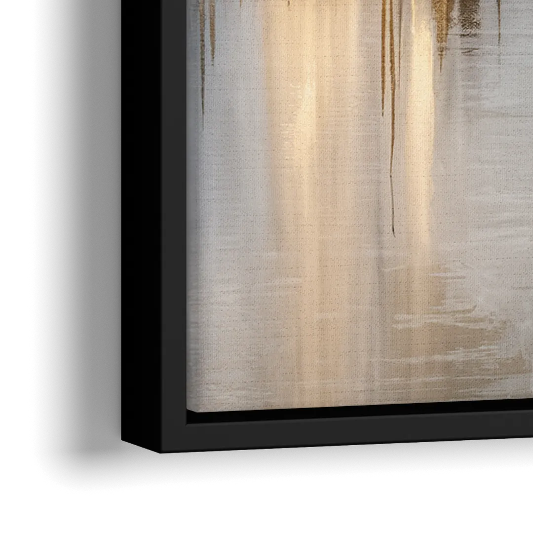Marietta Abstract Cityscape - Close-Up Black Frame Canvas