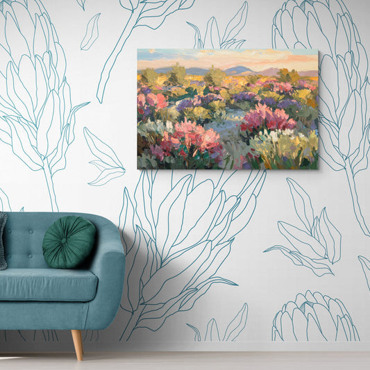 Tucson Wildflower Fields - Canvas Wall Art Living Room