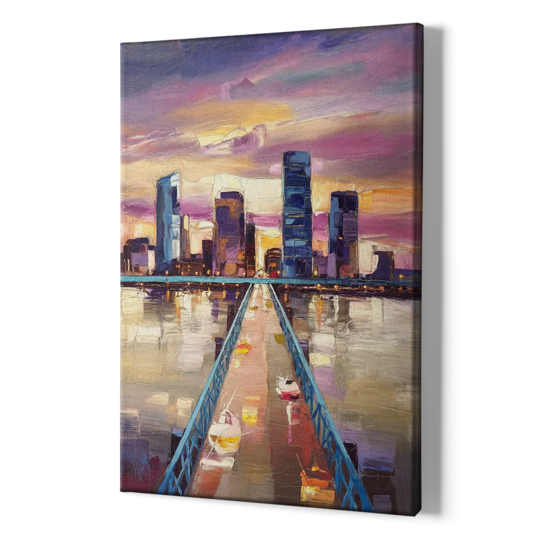 Jacksonville Downtown Views - Canvas Print Art Sides