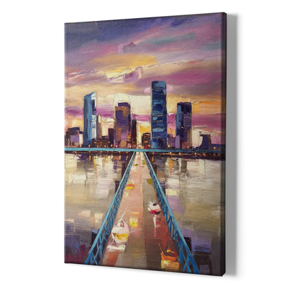 Jacksonville Downtown Views - Canvas Print Art Sides