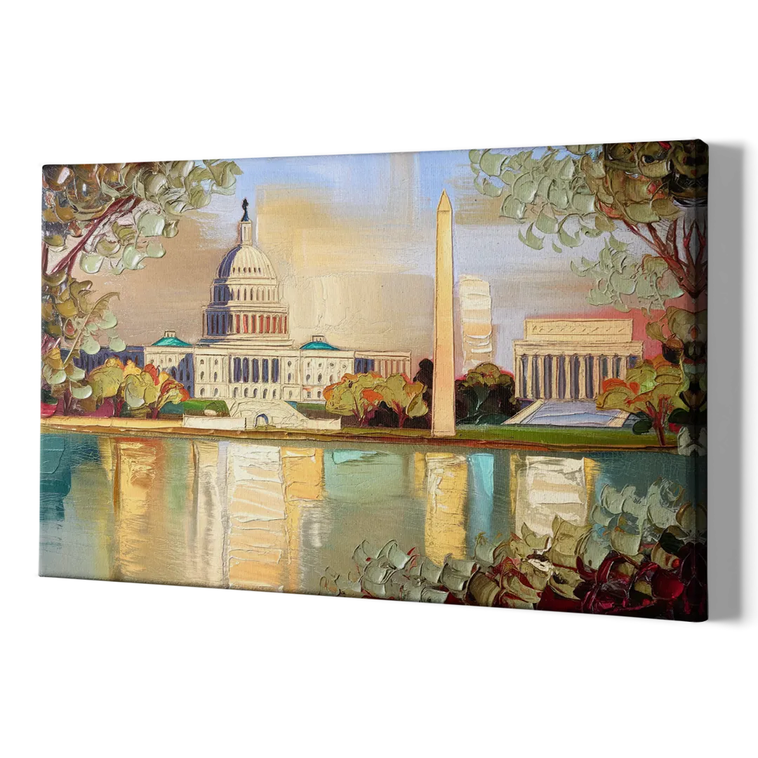 Washington Sunny Cityscapes - Canvas Print Art Sides