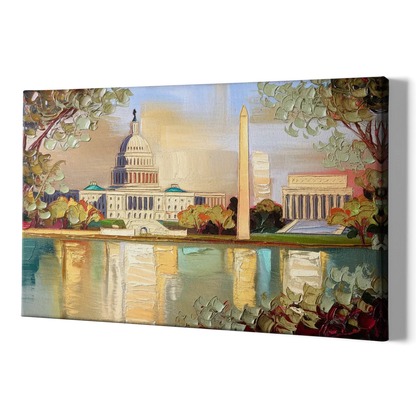Washington Sunny Cityscapes - Canvas Print Art Sides