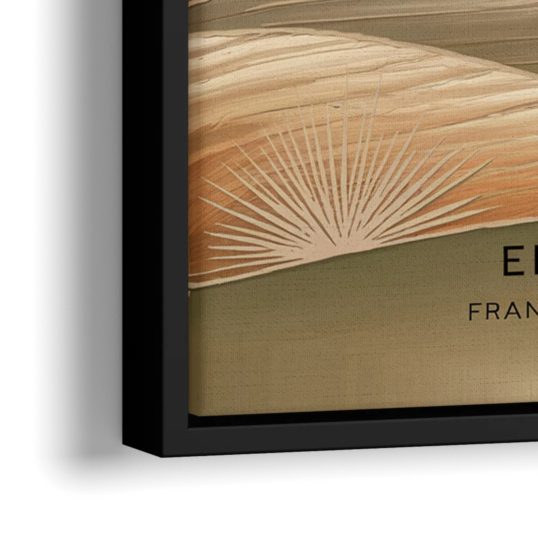 El Paso Franklin Mountains - Close-Up Black Frame Canvas