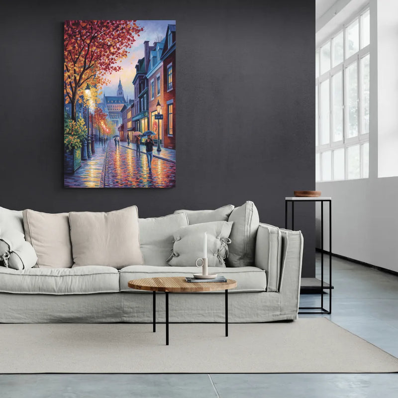 Quebec City in Autumn - Canvas Wall Art Living Room