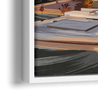 Joseph Skyline Sunset - Close-Up White Frame Canvas