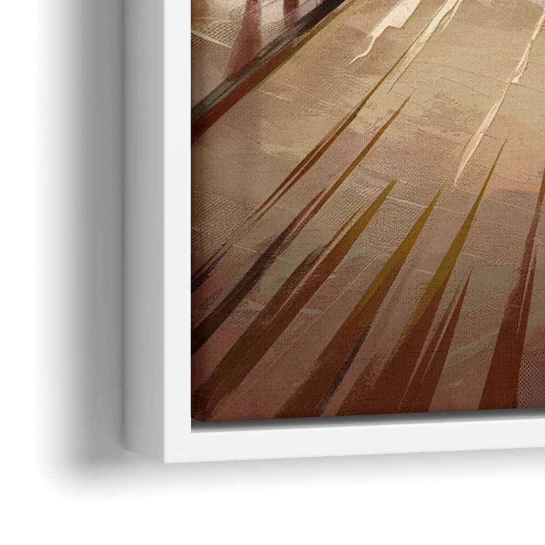 Arlington Urban Streets - Close-Up White Frame Canvas