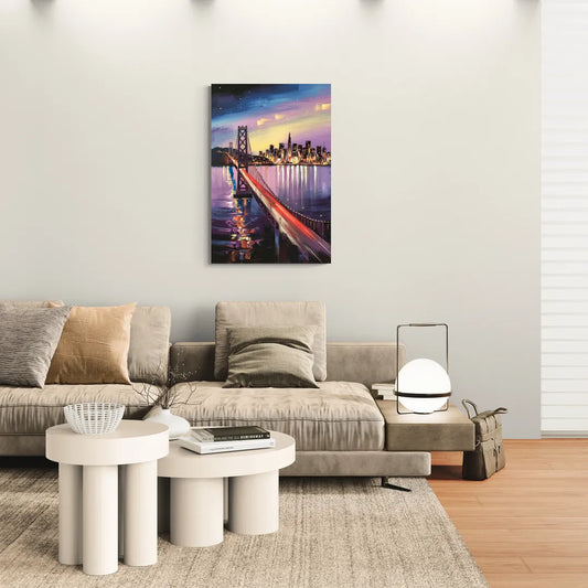 San Francisco City and Bay - Canvas Wall Art Living Room
