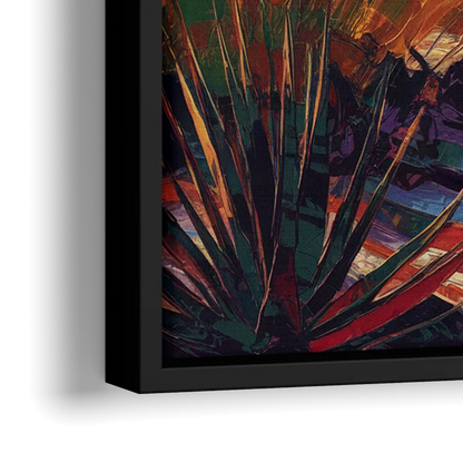 Phoenix Downtown Cityscape - Close-Up Black Frame Canvas