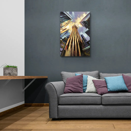 Dallas Modern Architecture - Canvas Wall Art Living Room
