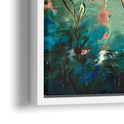 Tulsa Midtown Scenery - Close-Up White Frame Canvas