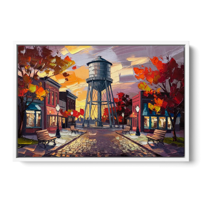 Plano Local Landmarks - White Frame Canvas