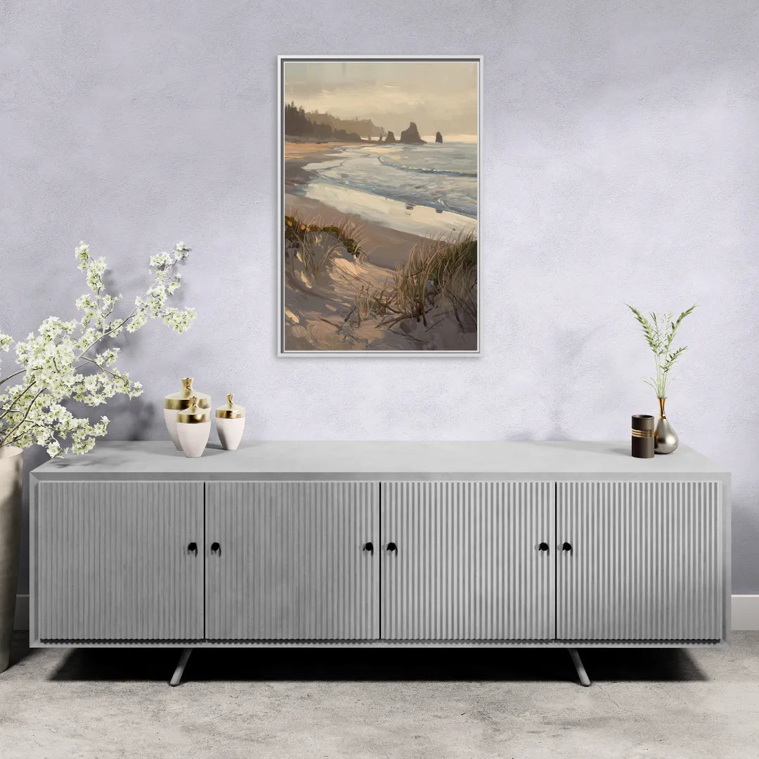 Bandon Pacific Coast - Living Room White Frame Canvas