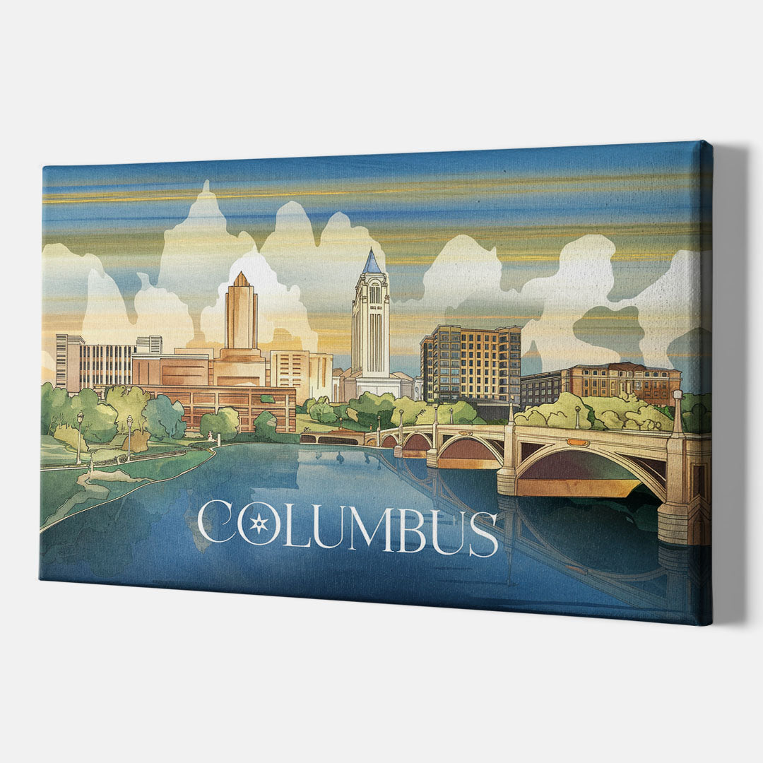 Columbus Urban Charm - Canvas Wall Art Indoor
