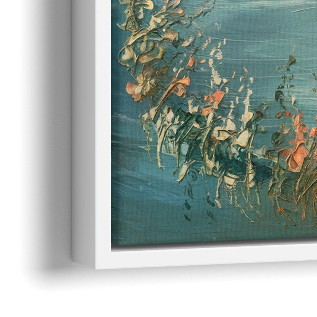 Garland Lakeside Serenity - Close-Up White Frame Canvas