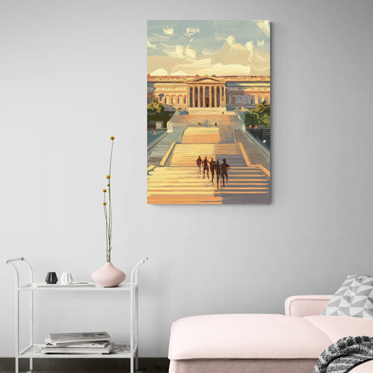 Philadelphia Art Museum Steps - Canvas Wall Art Living Room