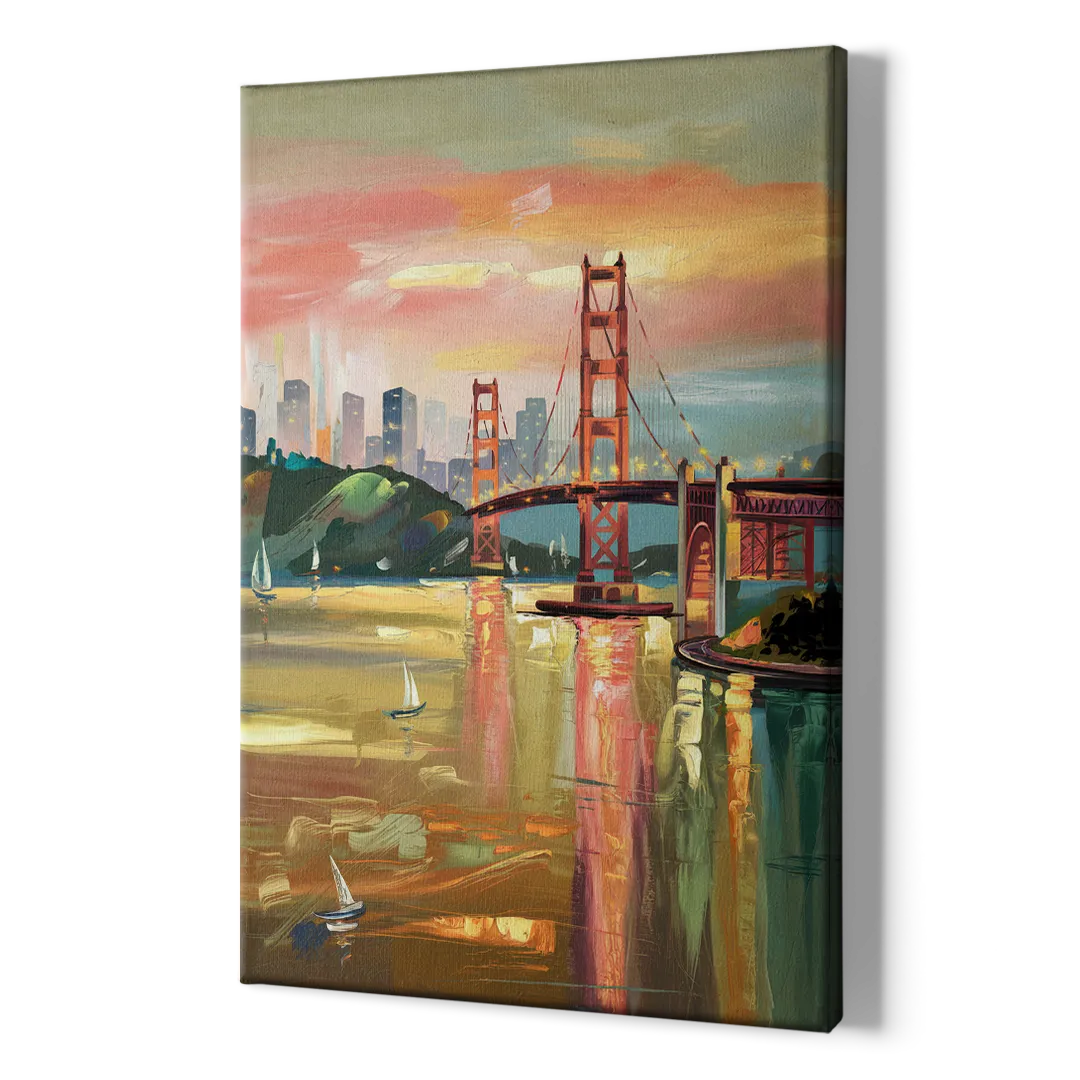 San Francisco Waterfront View - Canvas Print Art Sides