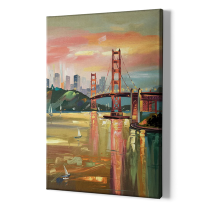 San Francisco Waterfront View - Canvas Print Art Sides