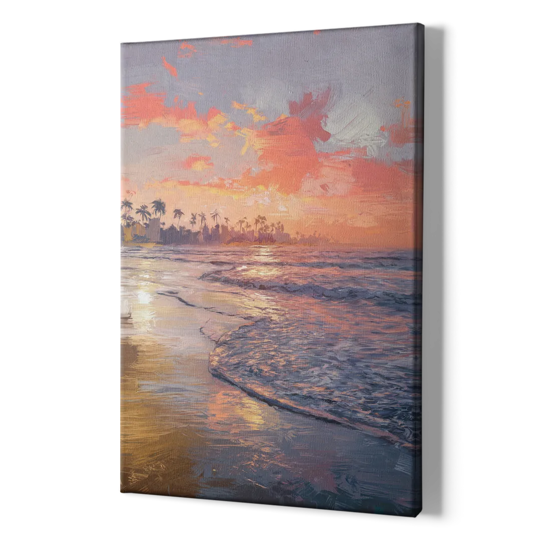 Miami Coastal Horizon - Canvas Print Art Sides