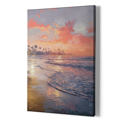 Miami Coastal Horizon - Canvas Print Art Sides