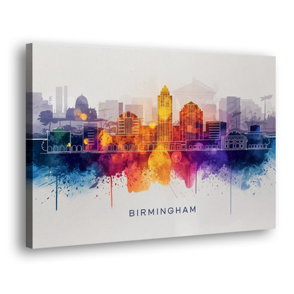 Birmingham Downtown Skyline - Canvas Print Art Sides