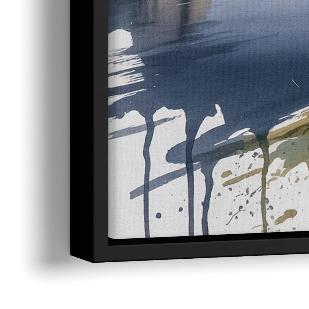 Gros Morne Fjords - Close-Up Black Frame Canvas