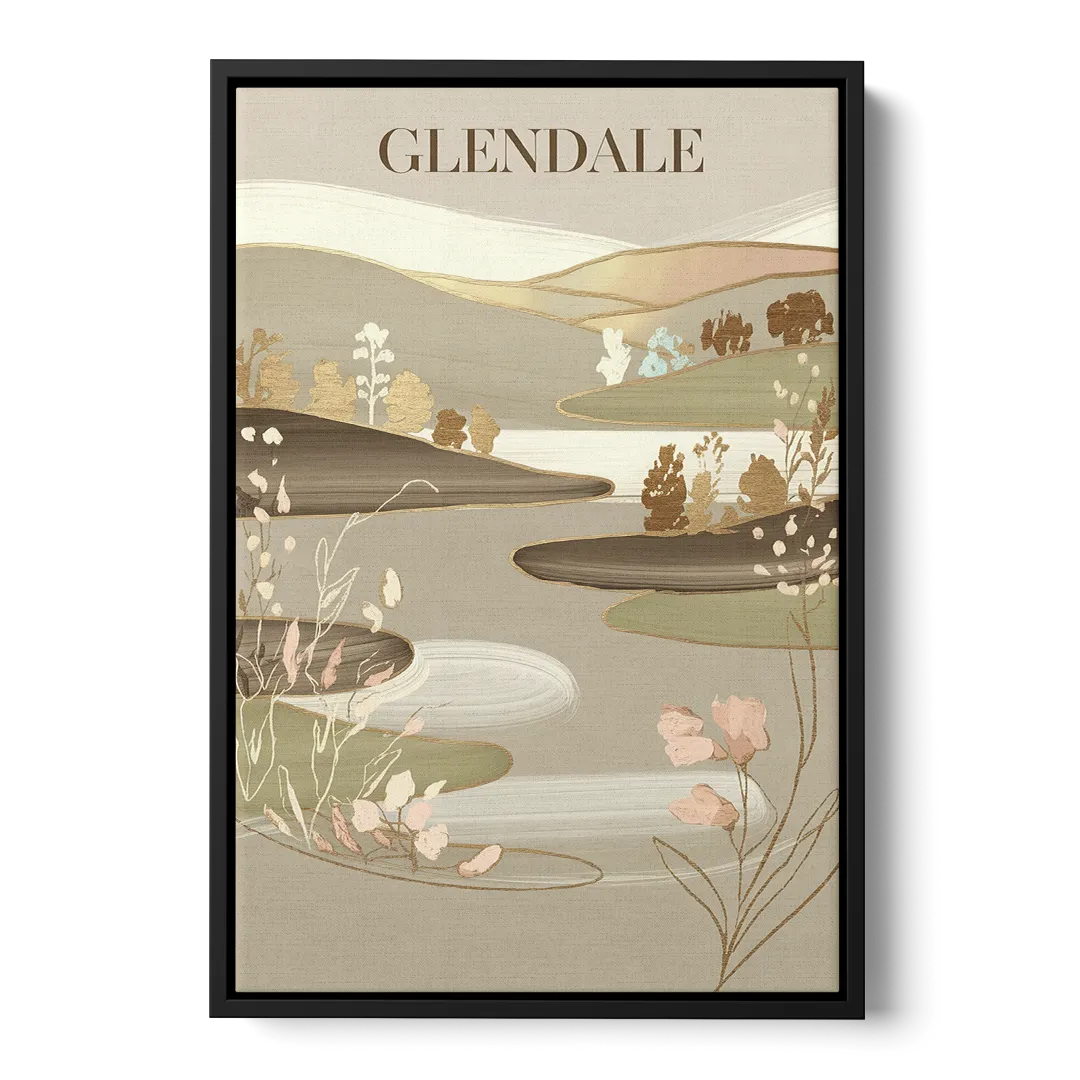Glendale Rustic Elegance - Black Frame Canvas