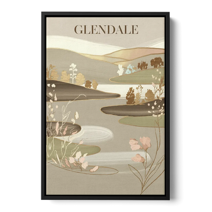 Glendale Rustic Elegance - Black Frame Canvas