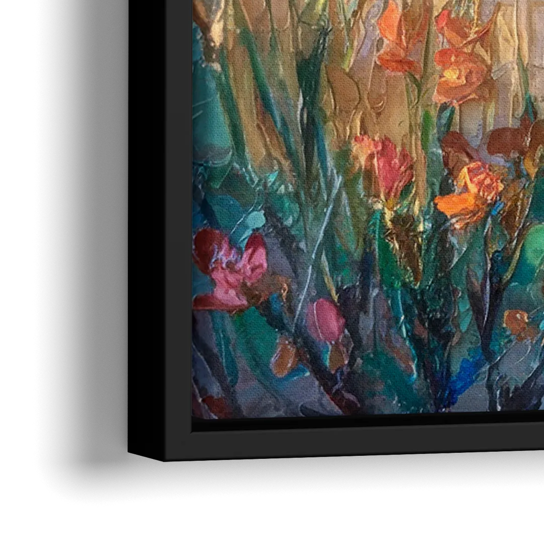La Jolla Pacific Blues - Close-Up Black Frame Canvas