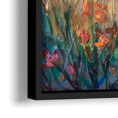 La Jolla Pacific Blues - Close-Up Black Frame Canvas