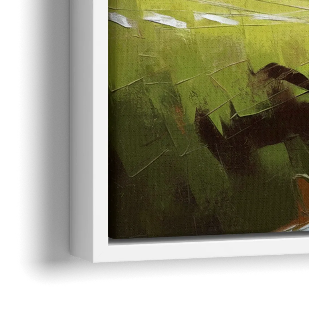 Cleveland Browns Fans in Action - Close-Up White Frame Canvas