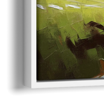 Cleveland Browns Fans in Action - Close-Up White Frame Canvas