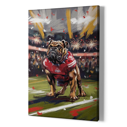 Fresno State Bulldogs Championship Glory - Canvas Print Art Sides