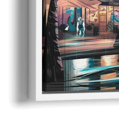 Miami Street Art Culture - Close-Up White Frame Canvas