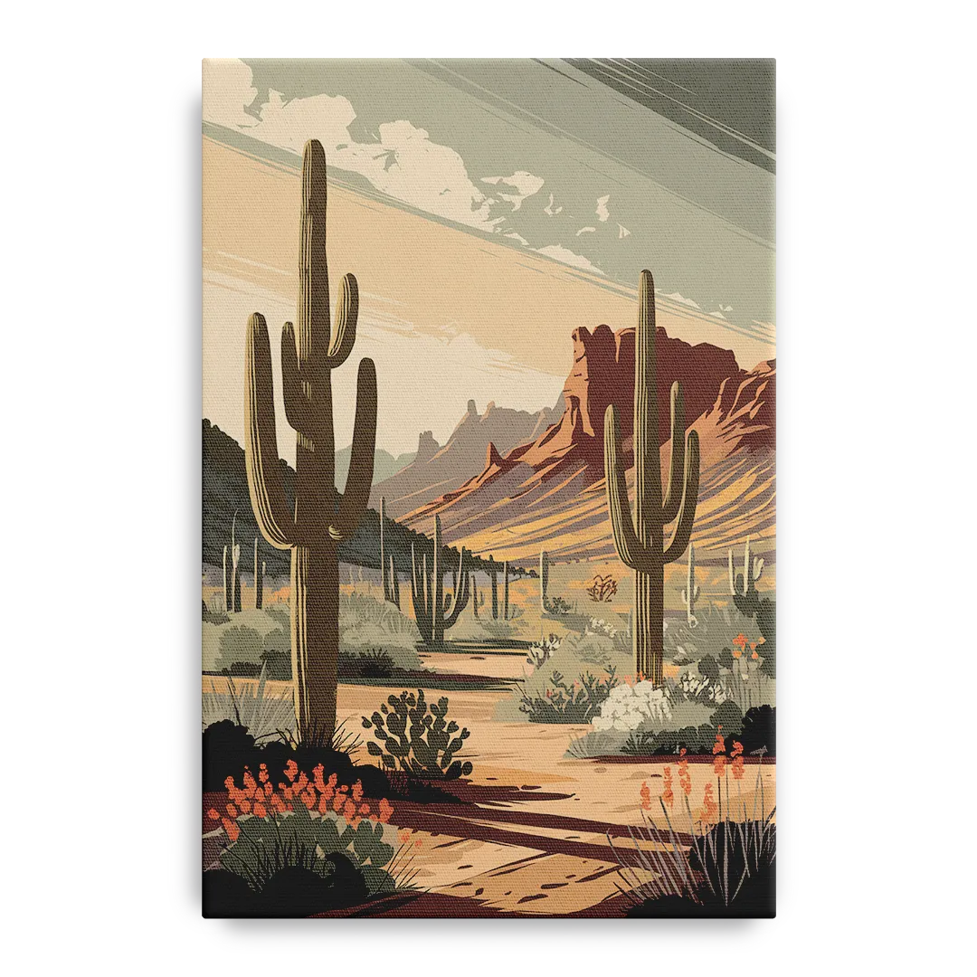 Chandler Arizona Cactus - Canvas Wall Art