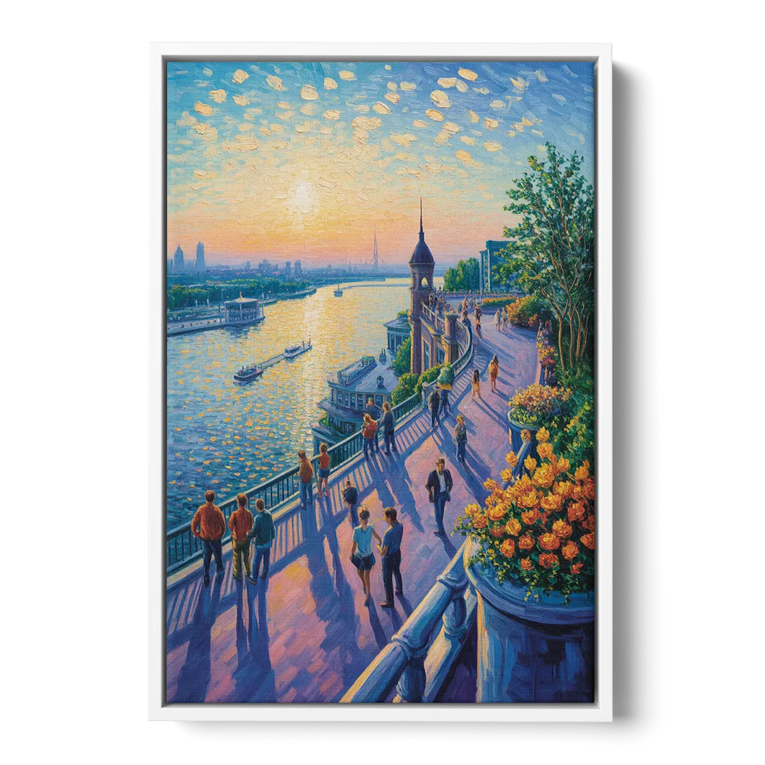 Dufferin Terrace View - White Frame Canvas