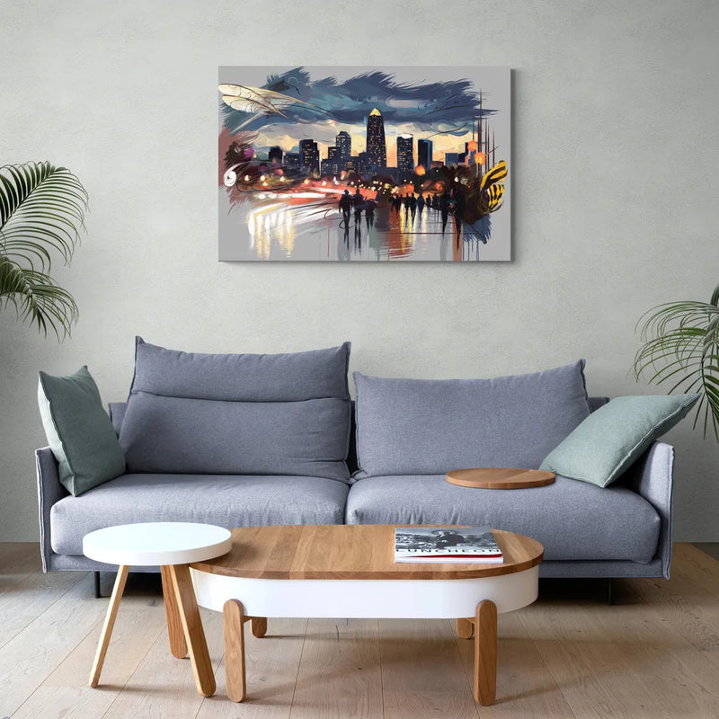 Charlotte Hornets Tribute - Canvas Wall Art Living Room