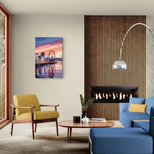 Seattle Waterfront Scene - Canvas Wall Art Living Room
