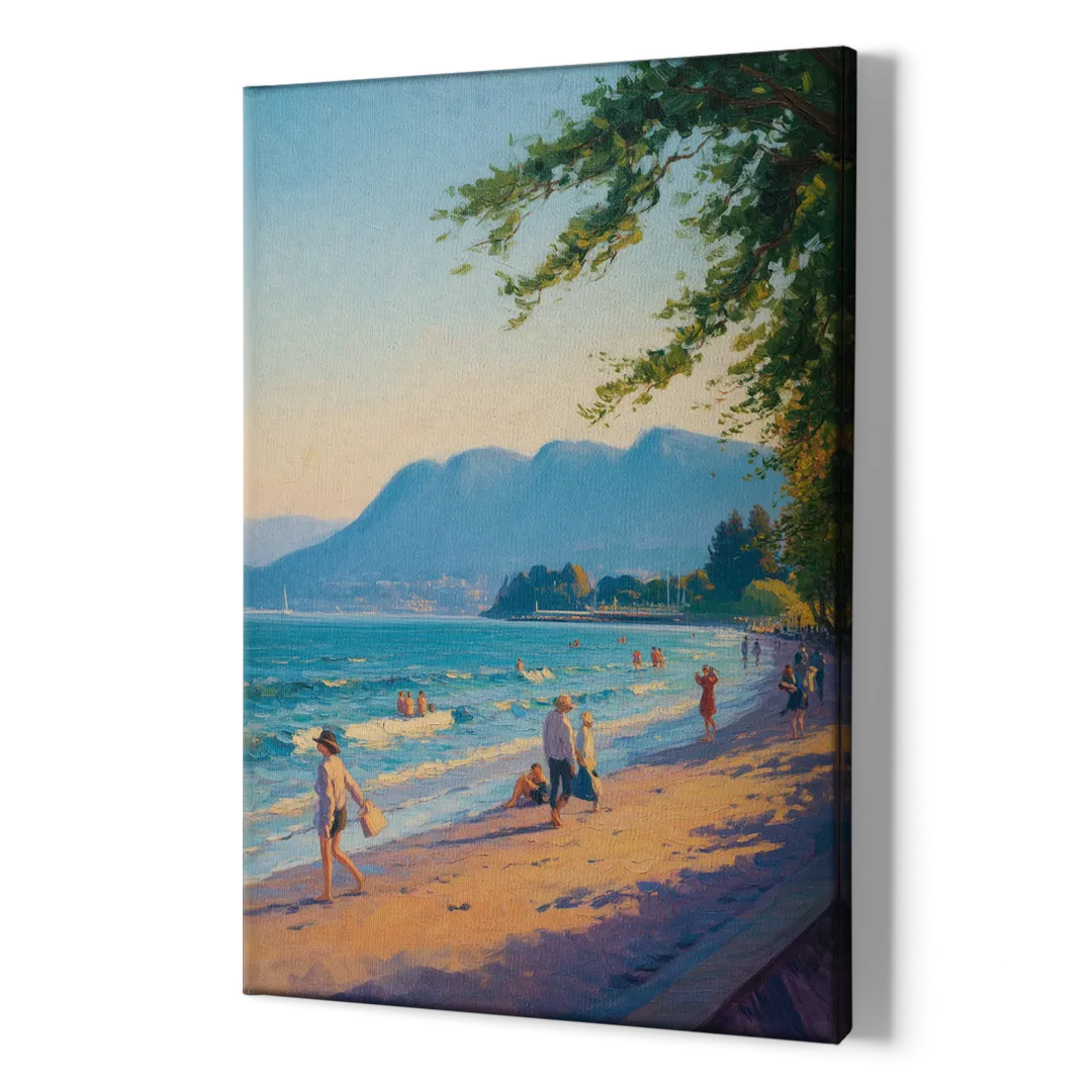 Kitsilano Beach Day - Canvas Print Art Sides