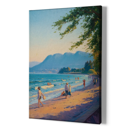 Kitsilano Beach Day - Canvas Print Art Sides